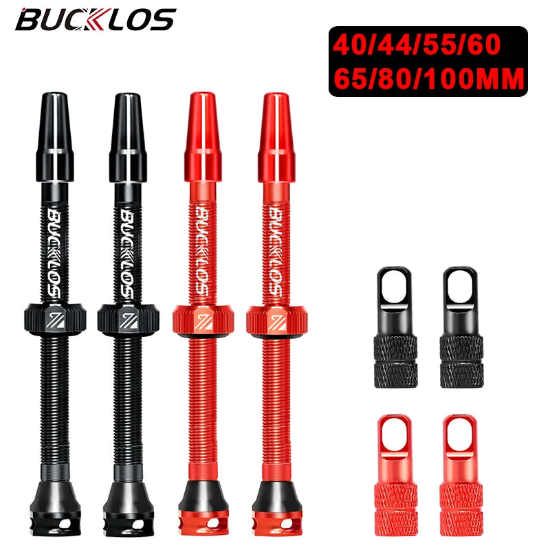 BUCKLOS Tubeless Presta Valve Stems CNC Aluminum MTB Road Bike Tubeless Valve Stems Nixie