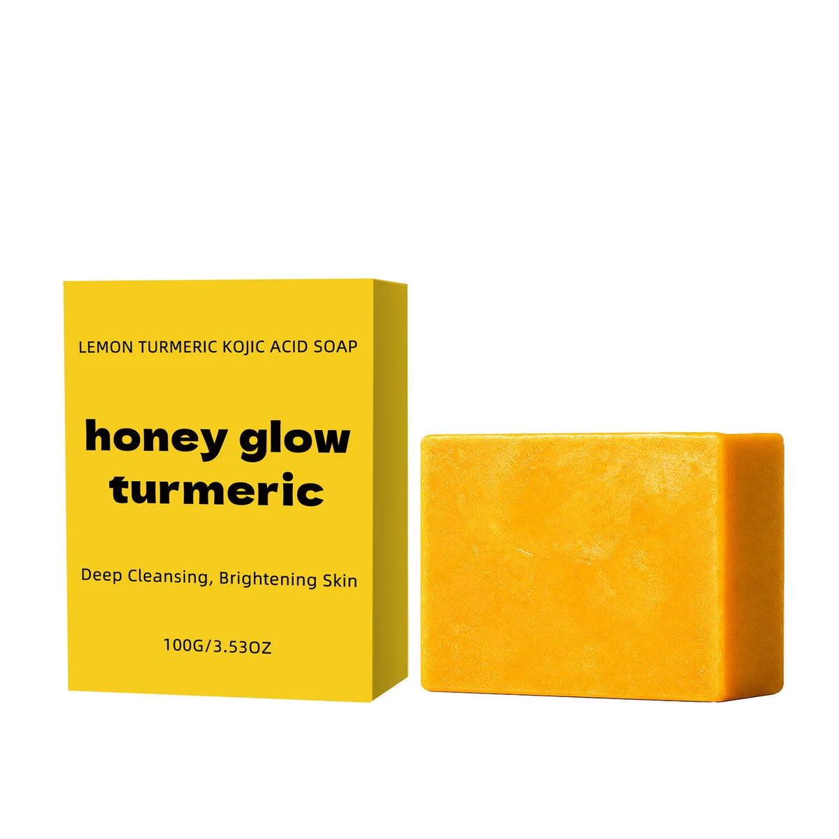 Turmeric Kojic Acid Bar Soap – Honey, Lemon Deep Cleanse Cleansing Bar Soap Nixie 1pcs 100g