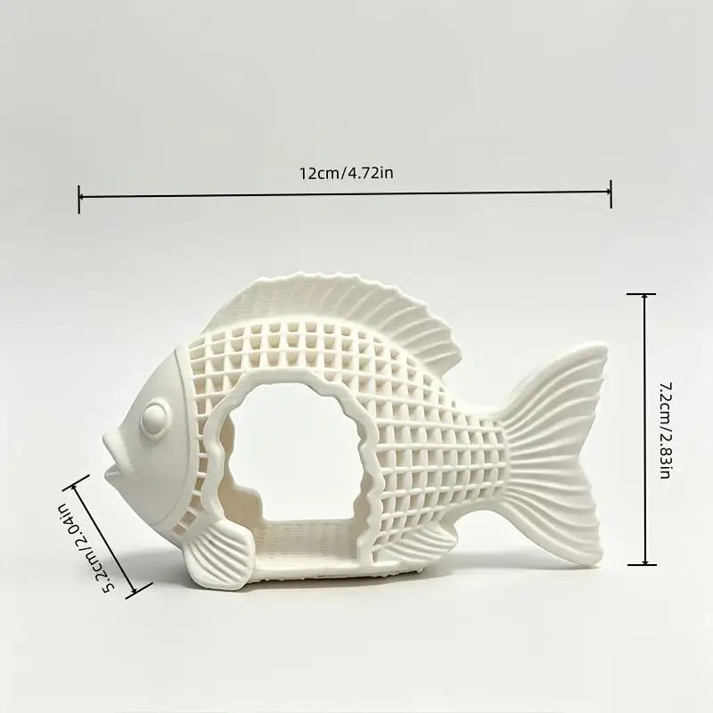 3D Printed Aquarium Hideout Cave – Non-Toxic PLA Fish Tank Ornament Aquarium Hideout Ornament Nixie White