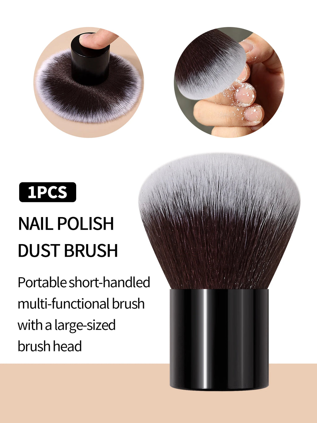 Nail Art Brush Set – Dust, Powder, Blush & Detail Brushes Nail Art Brush Set Nixie