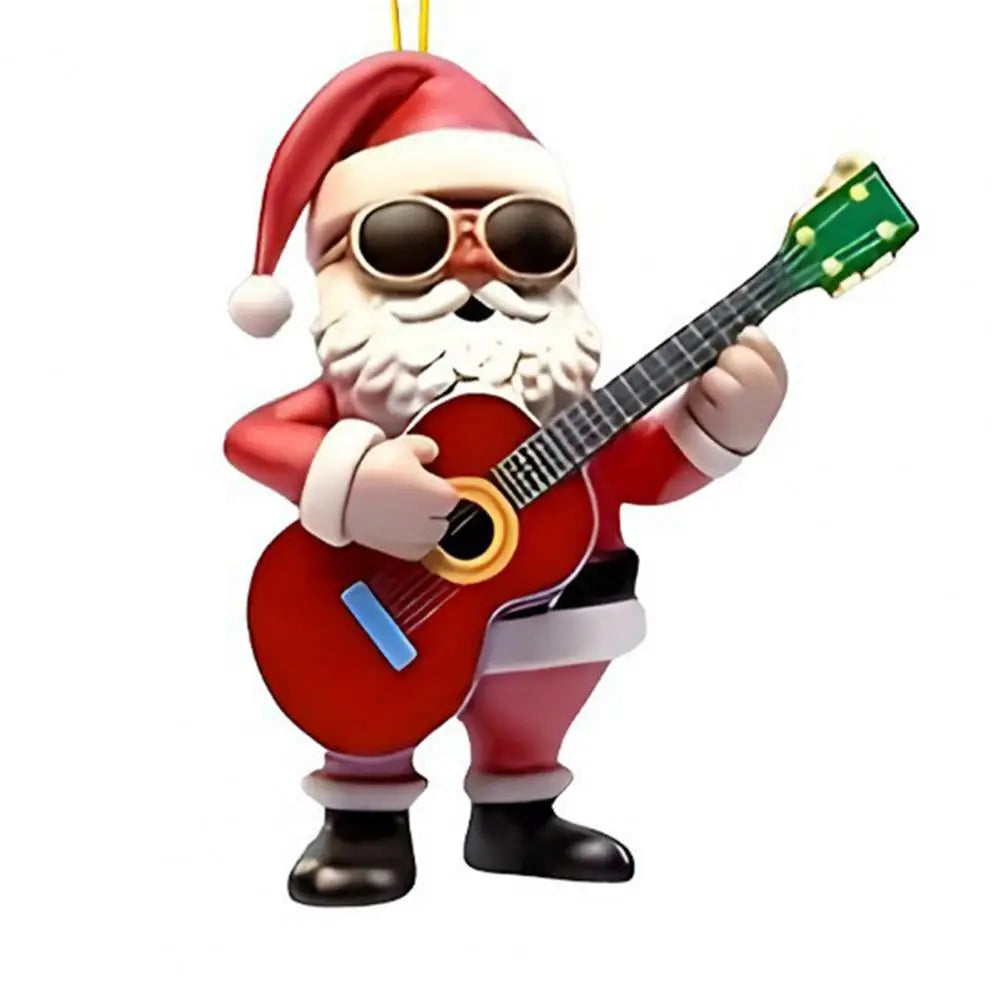Santa Claus Musical Acrylic Christmas Tree Ornament