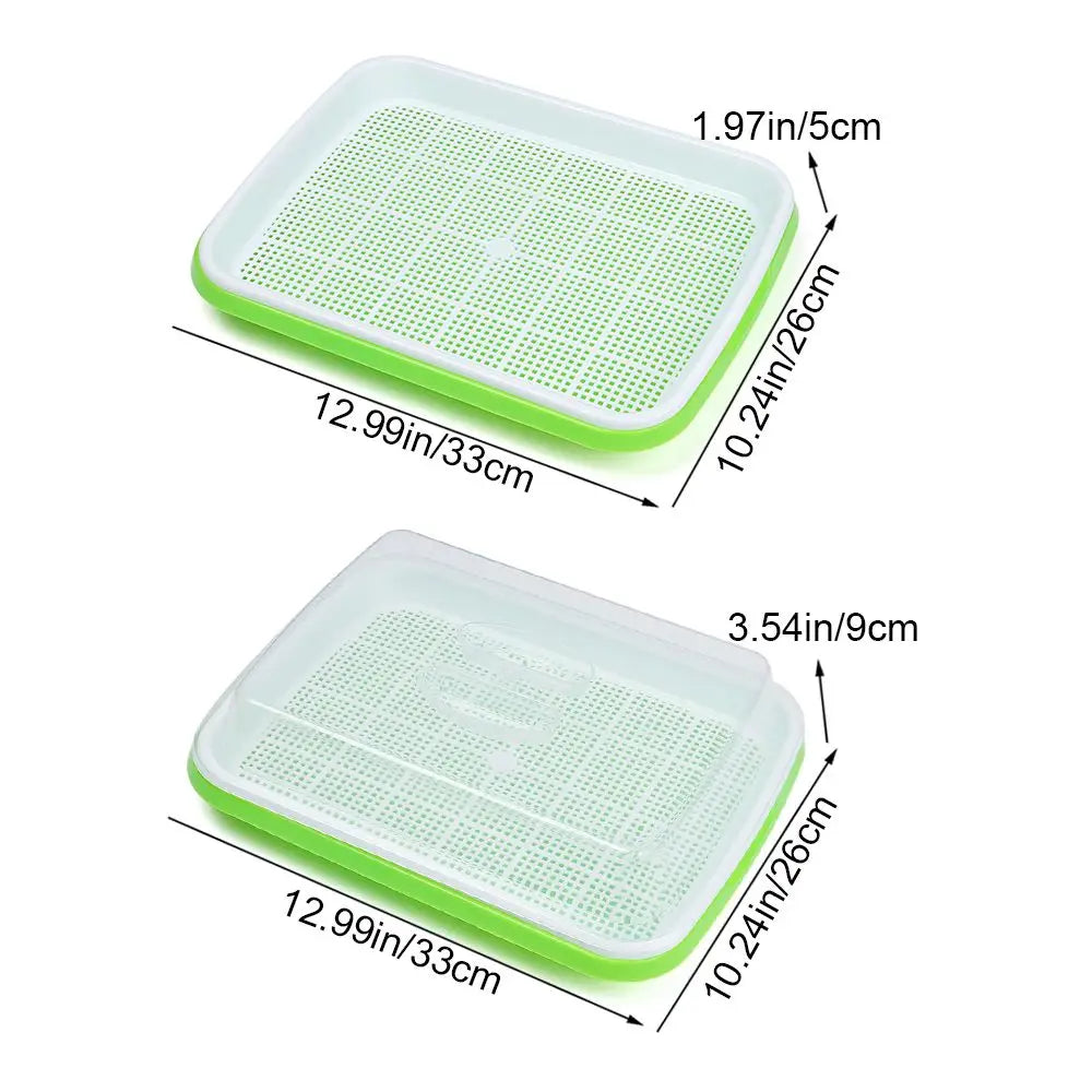 2-Layer Hydroponic Seed Sprouter Tray | Microgreens Grow Kit
