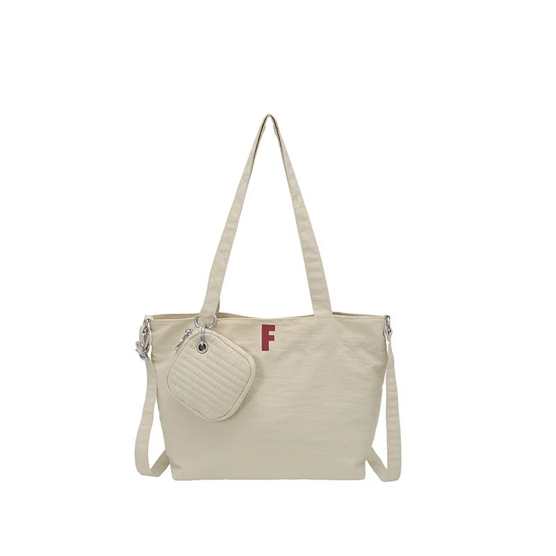 Women's Large Crossbody Tote Bag – Nylon Shoulder Sling Bag Crossbody Shoulder Bag Nixie BB-1413Beige