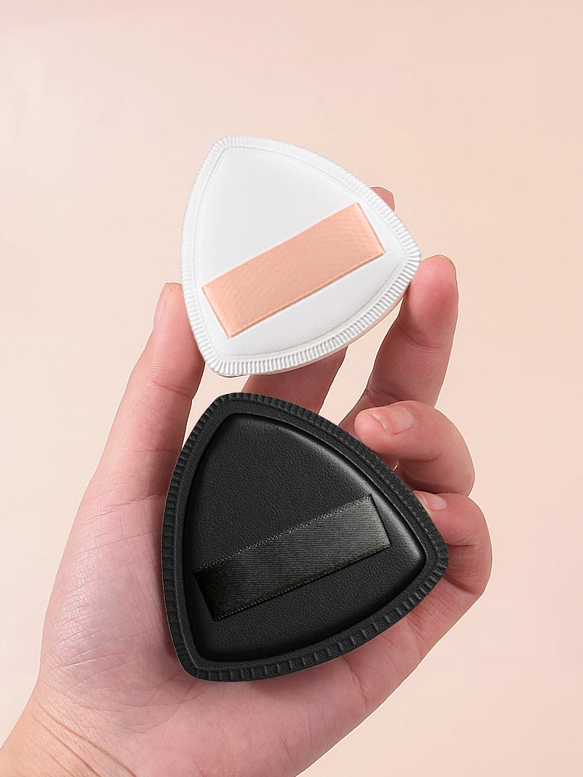 2PCS Marshmallow Powder Puffs Wet & Dry – Black & White Set Makeup Powder Puff Nixie