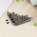 Metal Bag Corner Protectors with Screws – DIY Handbag Hardware Bag Hardware Accessories Nixie Black