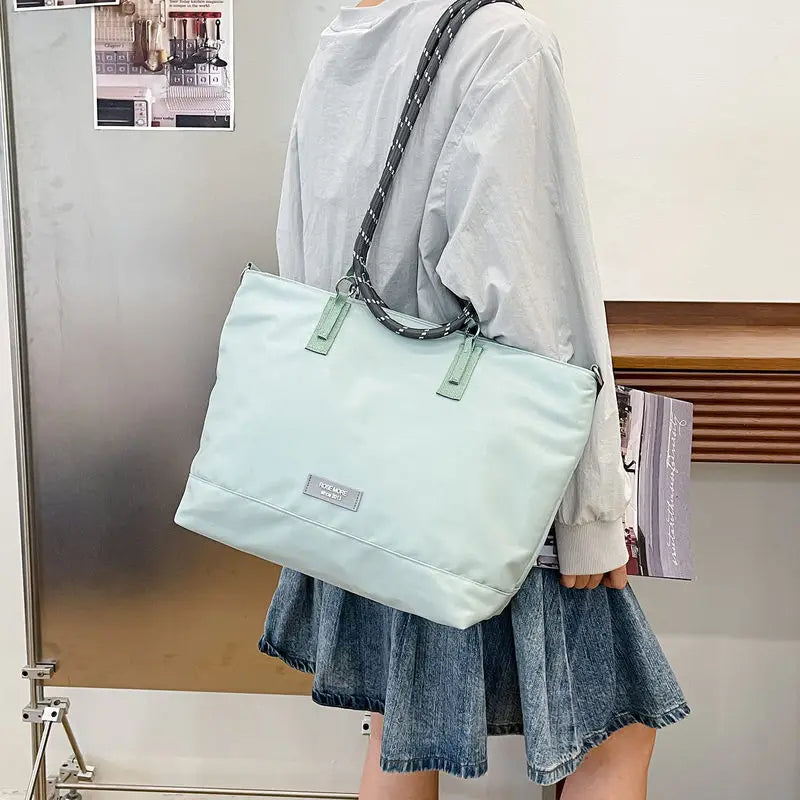 Nixie Large Nylon Tote Bag – Lightweight Waterproof Crossbody Nylon Tote Bag Nixie