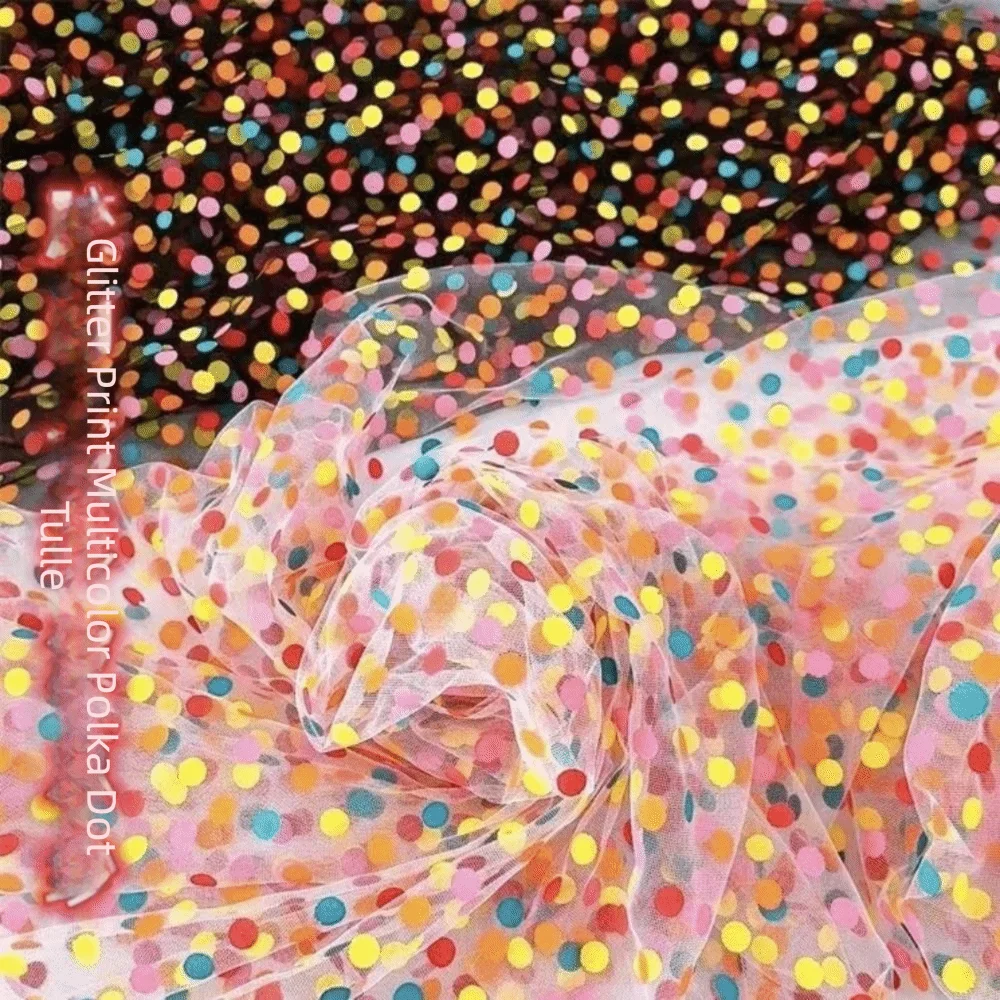 Polka Dot Tulle Organza Fabric – Bouquet & Gift Wrapping Mesh