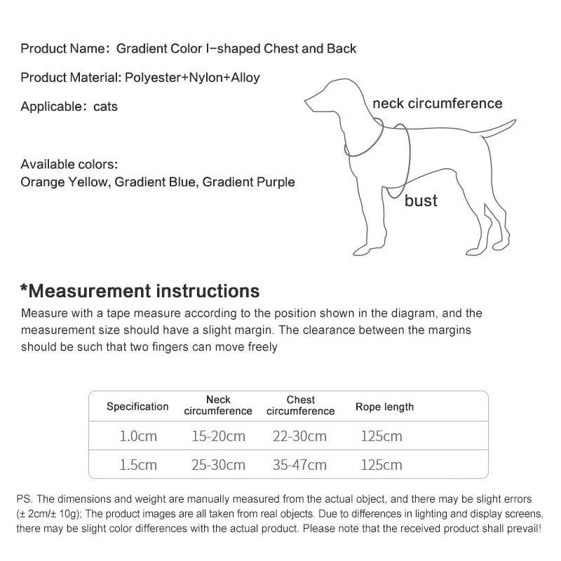 Adjustable Escape-Proof Cat Harness & Leash Set | Soft Vest