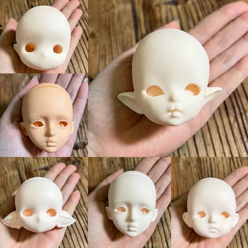 1/6 BJD MJD Doll Head Soft PVC Blank DIY Makeup Practice BJD Doll Head Nixie