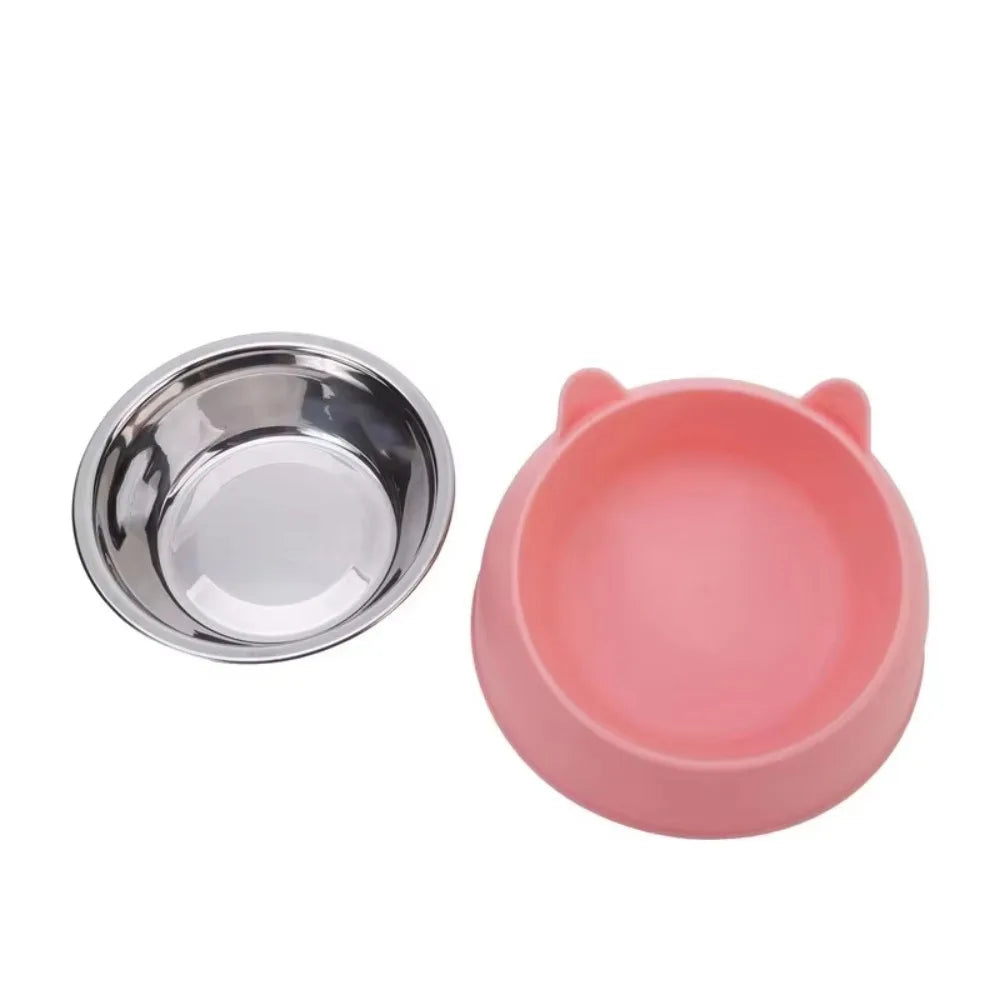 Stainless Steel Tilted Pet Bowl for Cats & Dogs | Ergonomic
