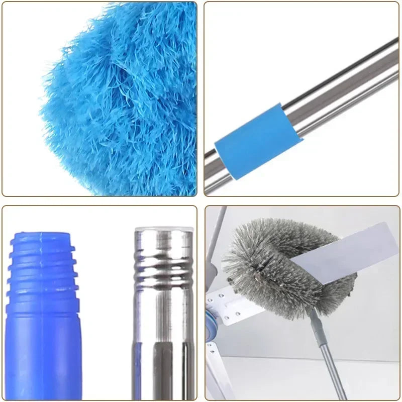 Ceiling Fan Duster Ring Shape Telescoping Long Handle Brush
