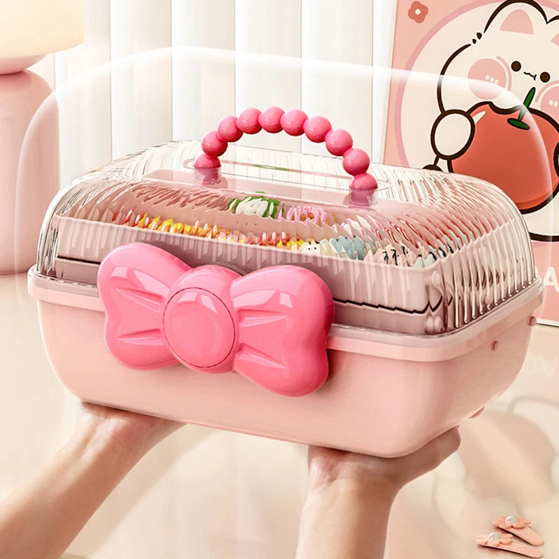 Multi-Layer Hair Accessories Organizer Box for Girls Hair Accessories Organizer Nixie