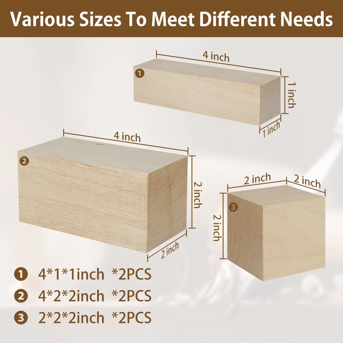 Basswood Carving Blocks – 10 Pcs Whittling Wood Kit for DIY Wood Carving Blocks Nixie 6Pcs