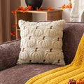 Halloween Pumpkin Tufted Throw Pillow Cover 45x45cm Fall Decor Cushion Cover Nixie A-Beige