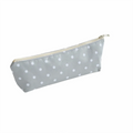 Polka Dot Pencil Case Large Capacity Zipper Stationery Pouch Pencil Case Nixie Grey