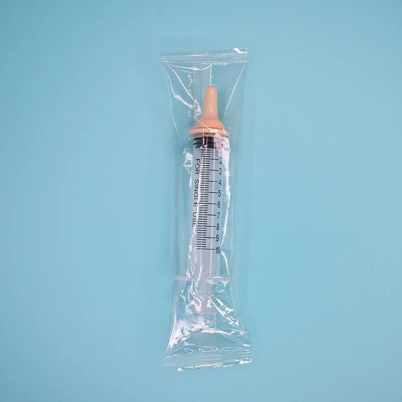 Pet Silicone Nipple Feeder & Oral Syringe for Puppies & Kittens Pet Nursing Feeder Nixie 10ml-white