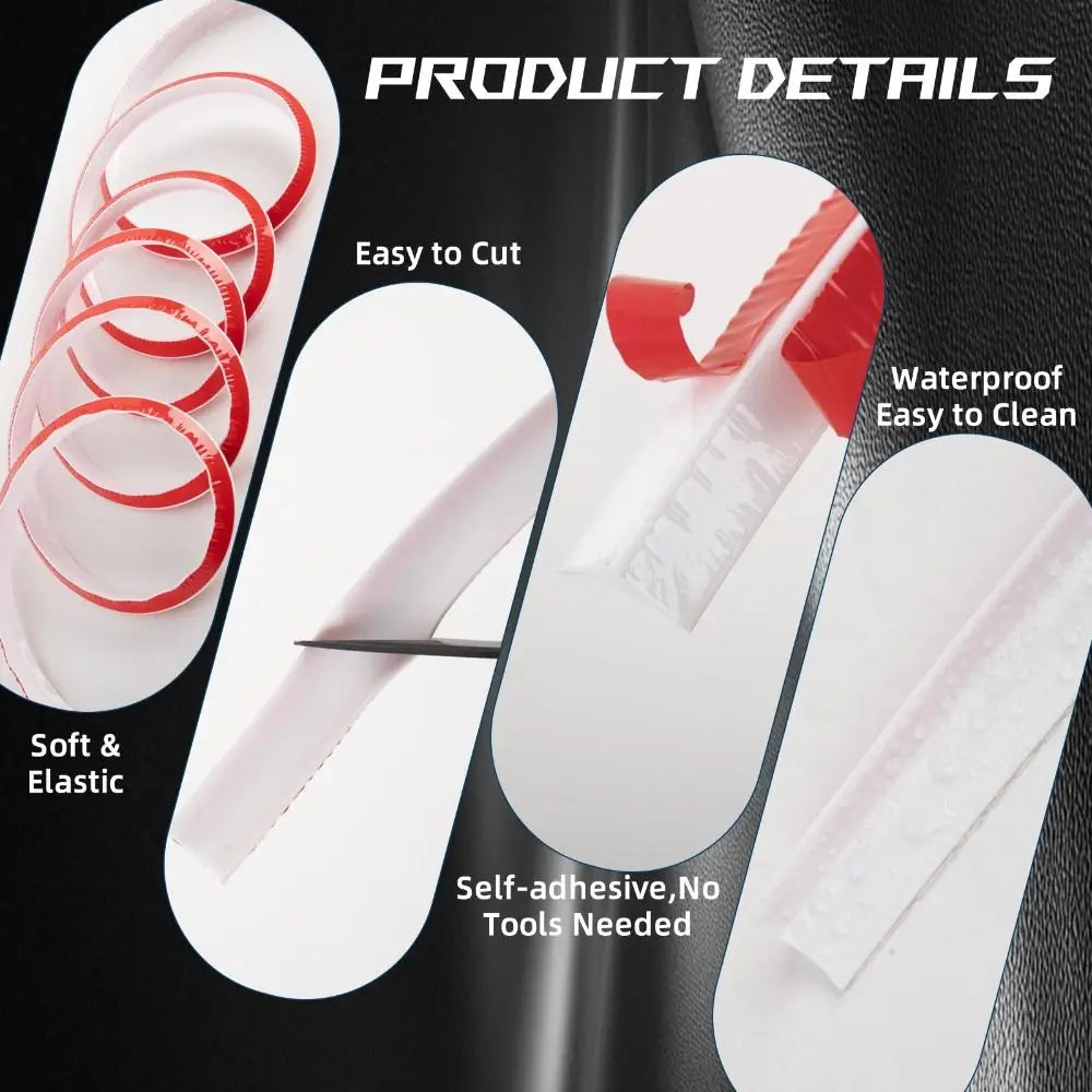 Silicone Quarter Round Molding Trim – Peel & Stick Seal Strip Molding Trim Strip Nixie