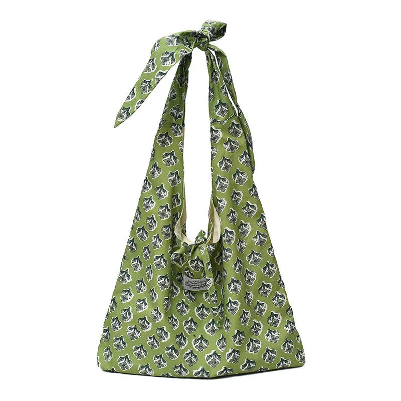 Women's Vintage Print Large Capacity Shoulder Tote Bag