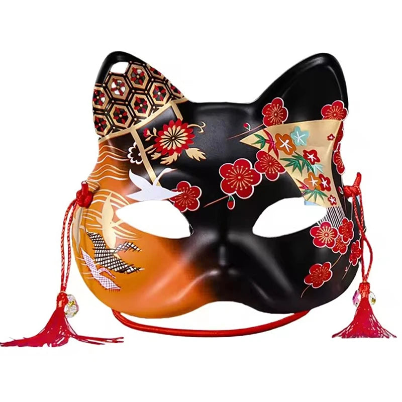 Handmade Japanese Cat Half Face Mask – Anime Cosplay Cosplay Half Face Mask Nixie Style D