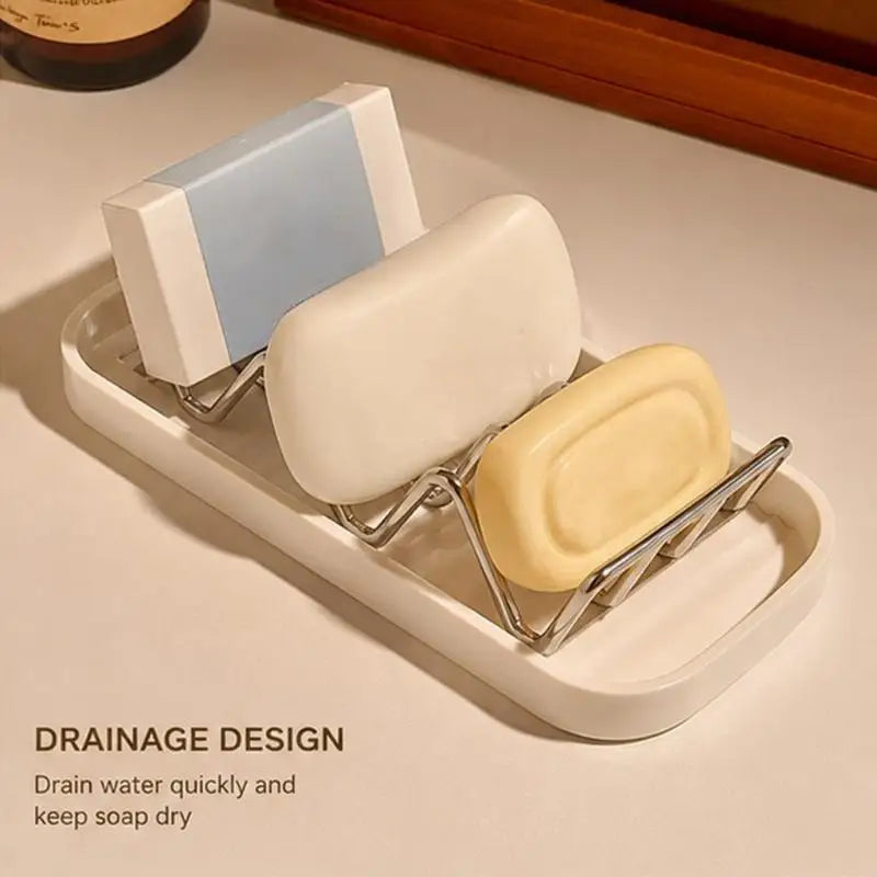 Self-Draining Soap Holder – Rustproof Stainless Steel, No Drill Soap Dish Holder Nixie