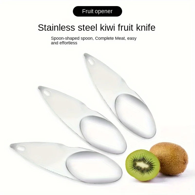 Stainless Steel Kiwi Knife – Fruit Peeling & Scooping Tool Fruit Peeling Tool Nixie