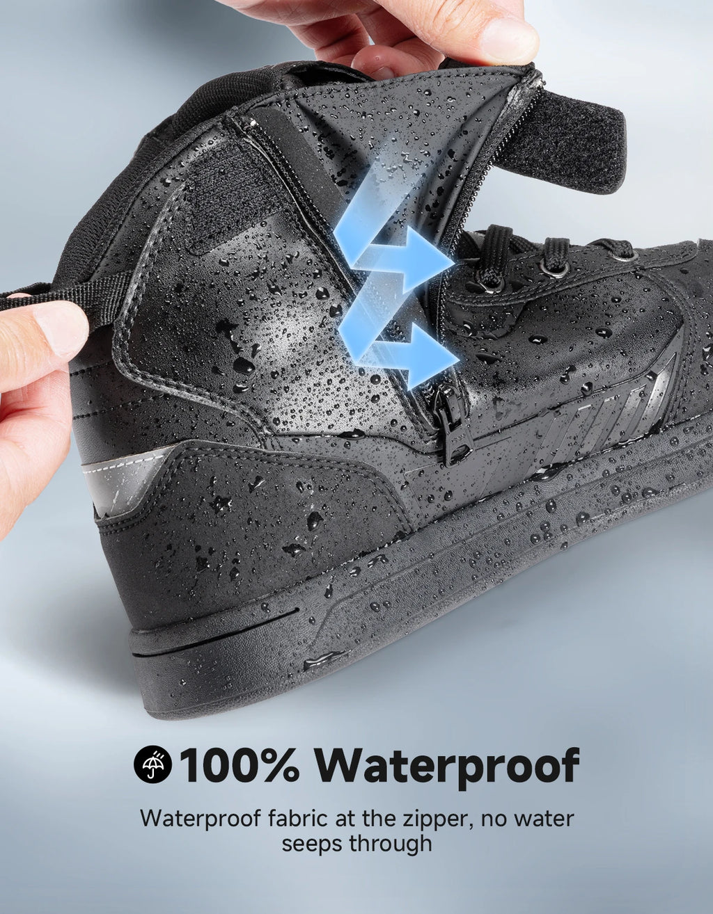 KEMITOUR Men's Waterproof Motorcycle Shoes | Ankle Protection Motorcycle Riding Shoes Nixie