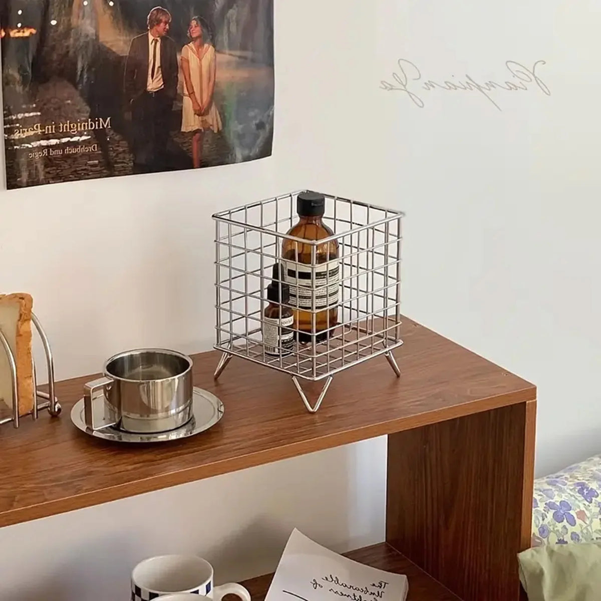 Iron Storage Basket – Kitchen, Desktop & Cosmetic Organizer Iron Storage Basket Nixie