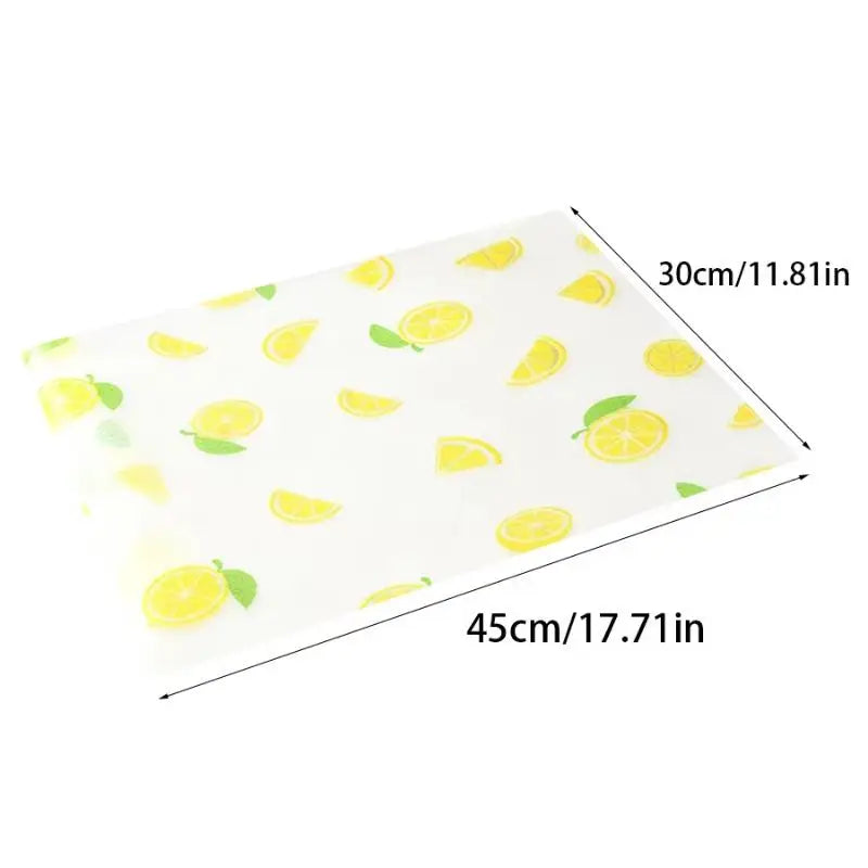 Lemon Pattern Non-Slip Drawer Liner – Waterproof Cuttable EVA Mat Drawer Shelf Liner Nixie