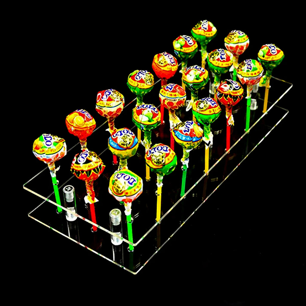 Acrylic Lollipop Stand 20/21-Hole Transparent Candy Display Lollipop Display Stand Nixie