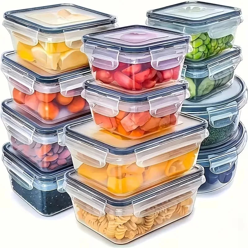 4-Piece Clear Food Storage Containers with Snap Lids Food Storage Containers Nixie