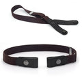 Buckle-Free Stretch Elastic Waist Belt for Women & Men Elastic Waist Belt Nixie Brown 1Pcs