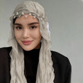 Solid Color Chiffon Scarf Ruffled Shawl & Head Wrap