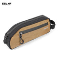 ESLNF Bicycle Top Tube Bag – Lightweight Cycling Frame Storage Bicycle Frame Bag Nixie Brown-Black