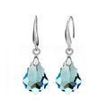 Navy Blue Teardrop Crystal Stud Earrings – Zinc Alloy Crystal Stud Earrings Nixie Blue