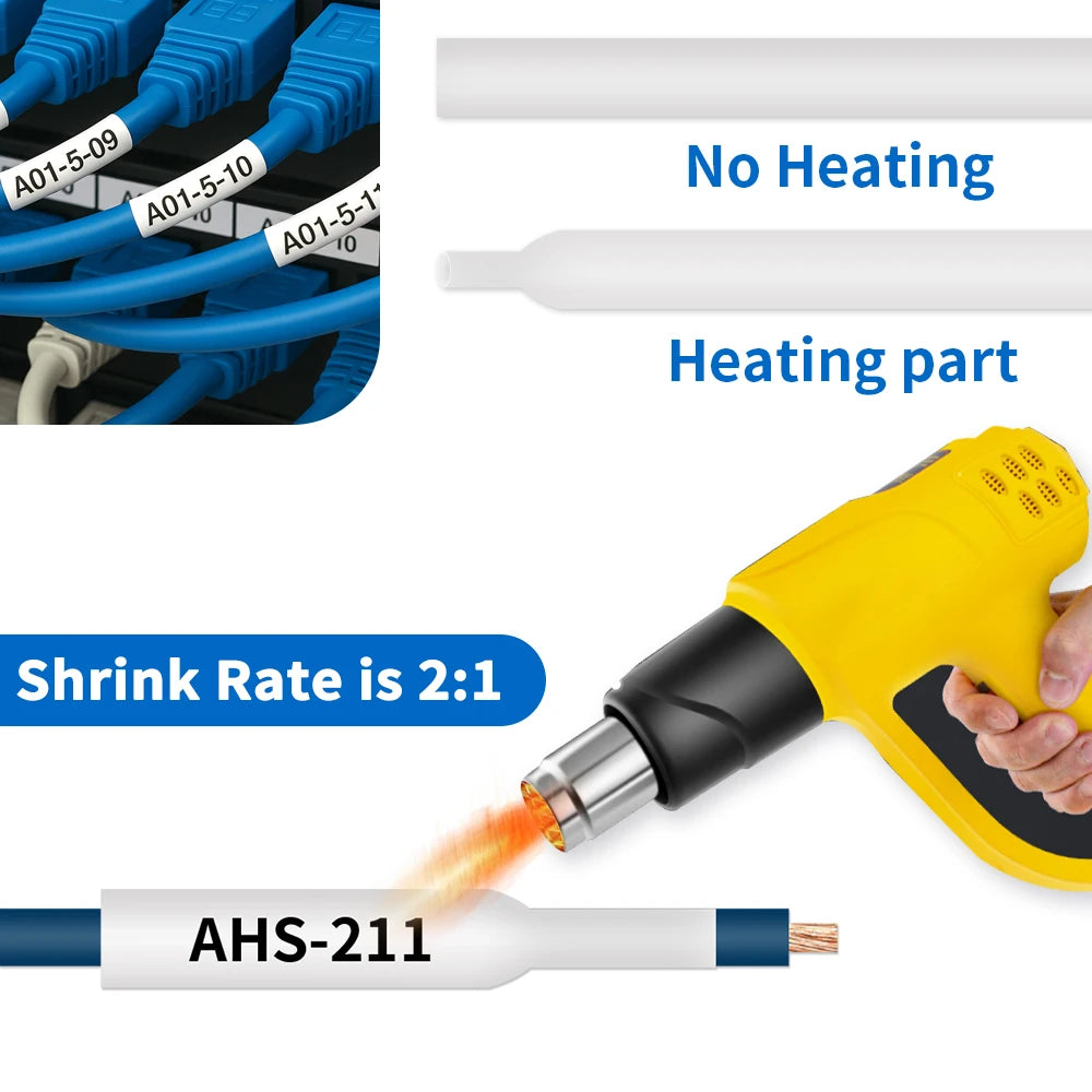 10PK 12mm Heat Shrink Tube Tape HSe-231 HSe-631 Brother P-Touch