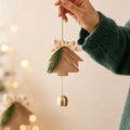 Fluffy Plush Christmas Tree Hanging Ornaments with Brass Bell Christmas Tree Ornament Nixie A3