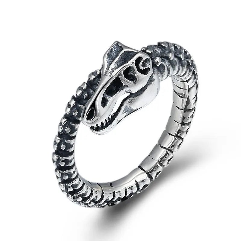 Vintage Punk Dragon Snake Tiger Adjustable Ring | Unisex