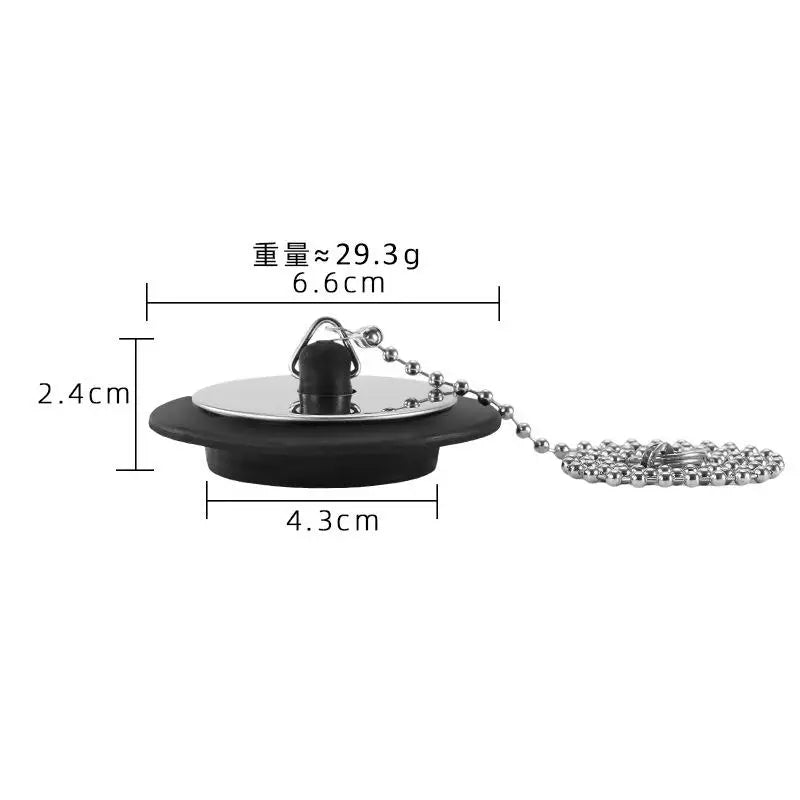 Stainless Steel Sink Stopper with Chain – Leak-Proof Drain Sink Drain Stopper Nixie F
