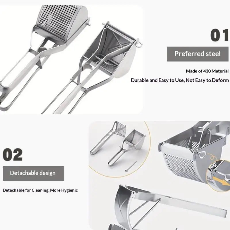 Stainless Steel Potato Ricer & Masher – Heavy Duty | Nixie Potato Ricer Nixie one size