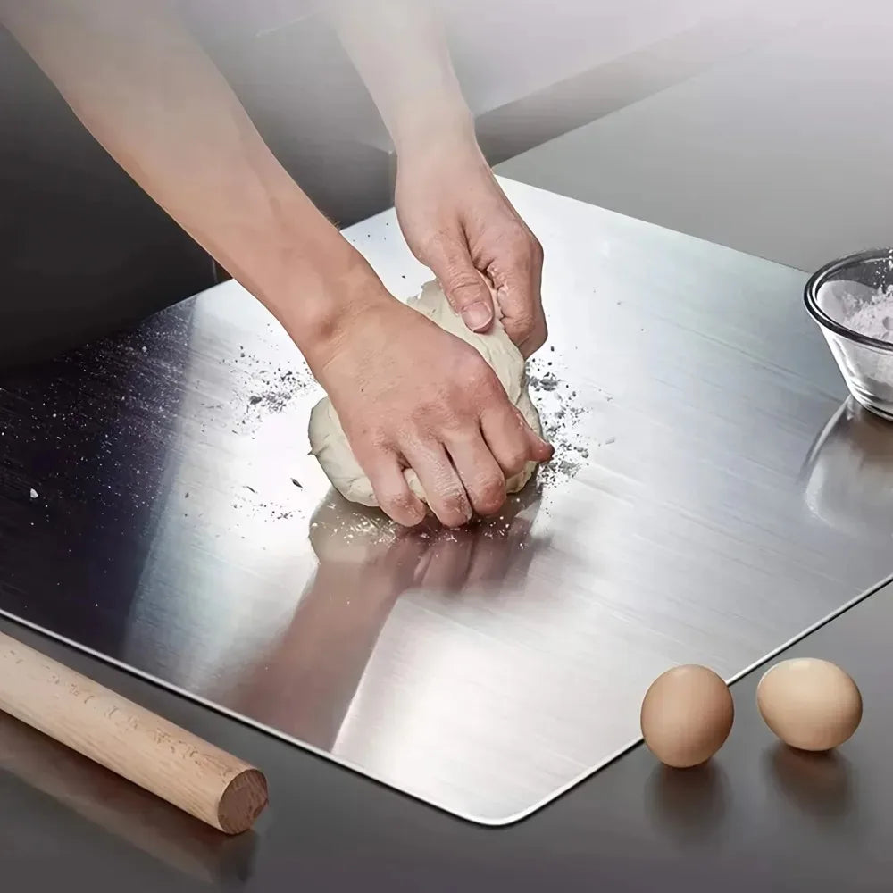 Stainless Steel Cutting Board Thickened Kneading Charcuterie Plate Stainless Steel Cutting Board Nixie