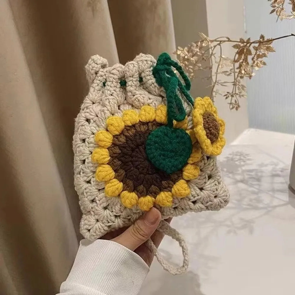 DIY Sunflower Crochet Bag Kit – Beginner Crossbody Starter Set Crochet Craft Kit Nixie