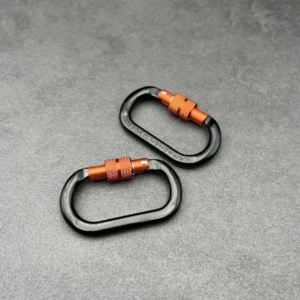 Aluminum D-Shape Safety Carabiner 4KN 12KN 25KN Climbing Lock Safety Carabiner Nixie