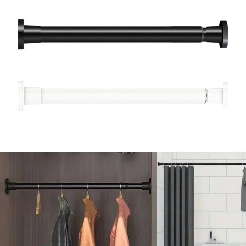 No-Drill Telescopic Spring Tension Curtain Rod – Adjustable Spring Tension Curtain Rod Nixie