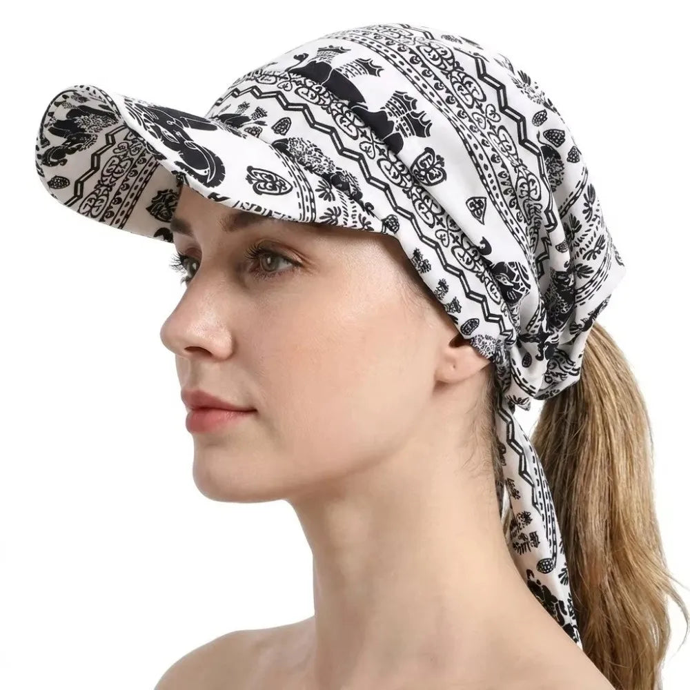 Vintage Printed Baseball Cap Breathable Bandana Hat | One Size Baseball Cap Nixie