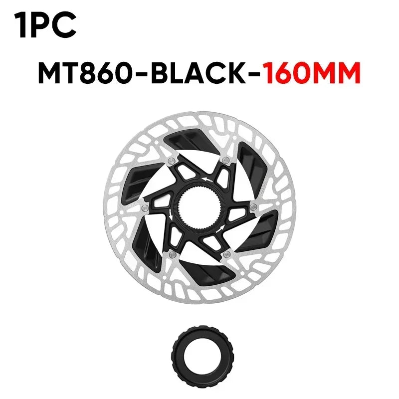 BUCKLOS 160mm Centerlock Disc Brake Rotor MTB Road Bike Disc Brake Rotor Nixie MT860-Black
