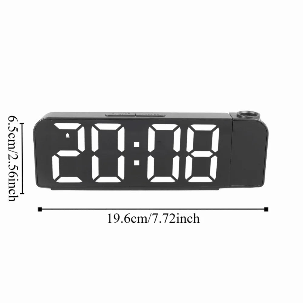 LED Projection Alarm Clock Large Screen Digital Display
