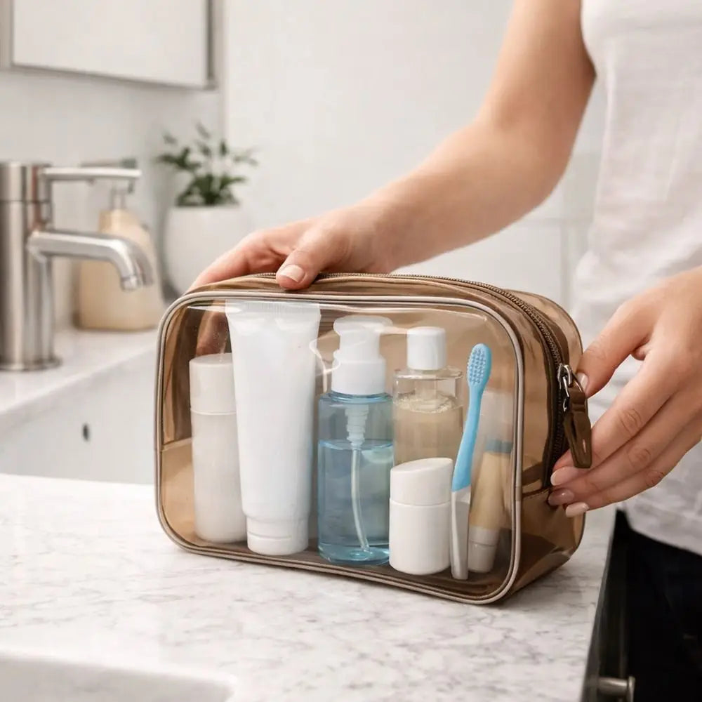 PVC Transparent Cosmetic Bag – Waterproof Travel Toiletry Bag Cosmetic Travel Bag Nixie