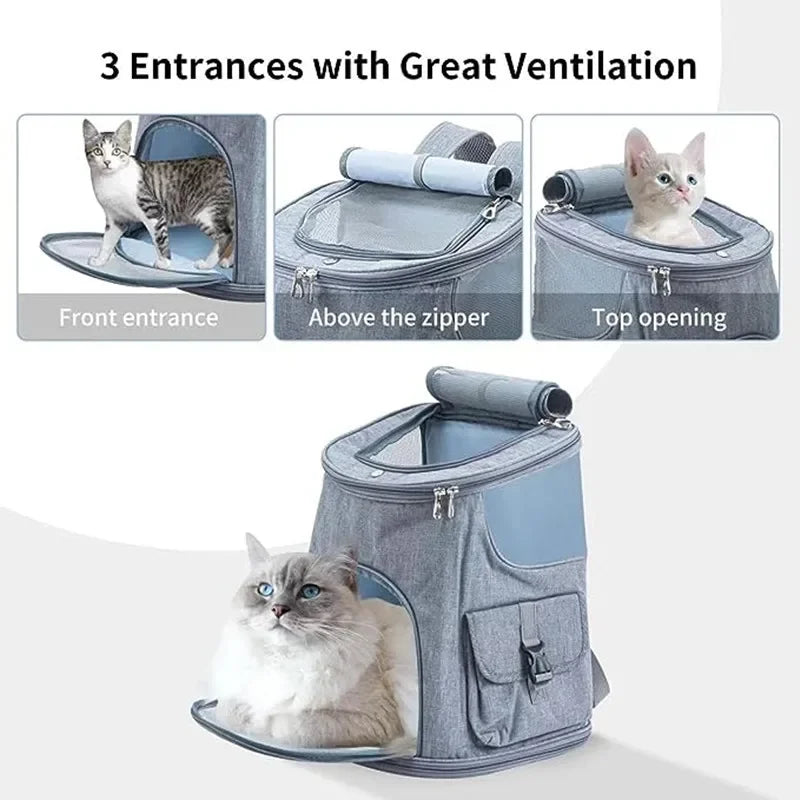 Breathable Pet Travel Backpack with Side Pockets | Hiking Pet Carrier Backpack Nixie