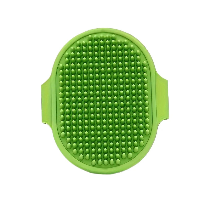 Silicone Pet Bath Brush – Cat & Dog Grooming Massage Comb Pet Grooming Brush Nixie green