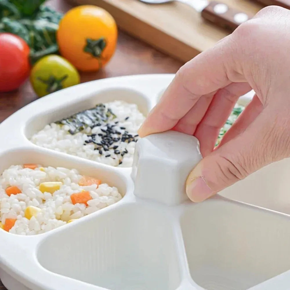 Triangle Onigiri Mold – BPA-Free Rice Ball Maker, 6 Shapes